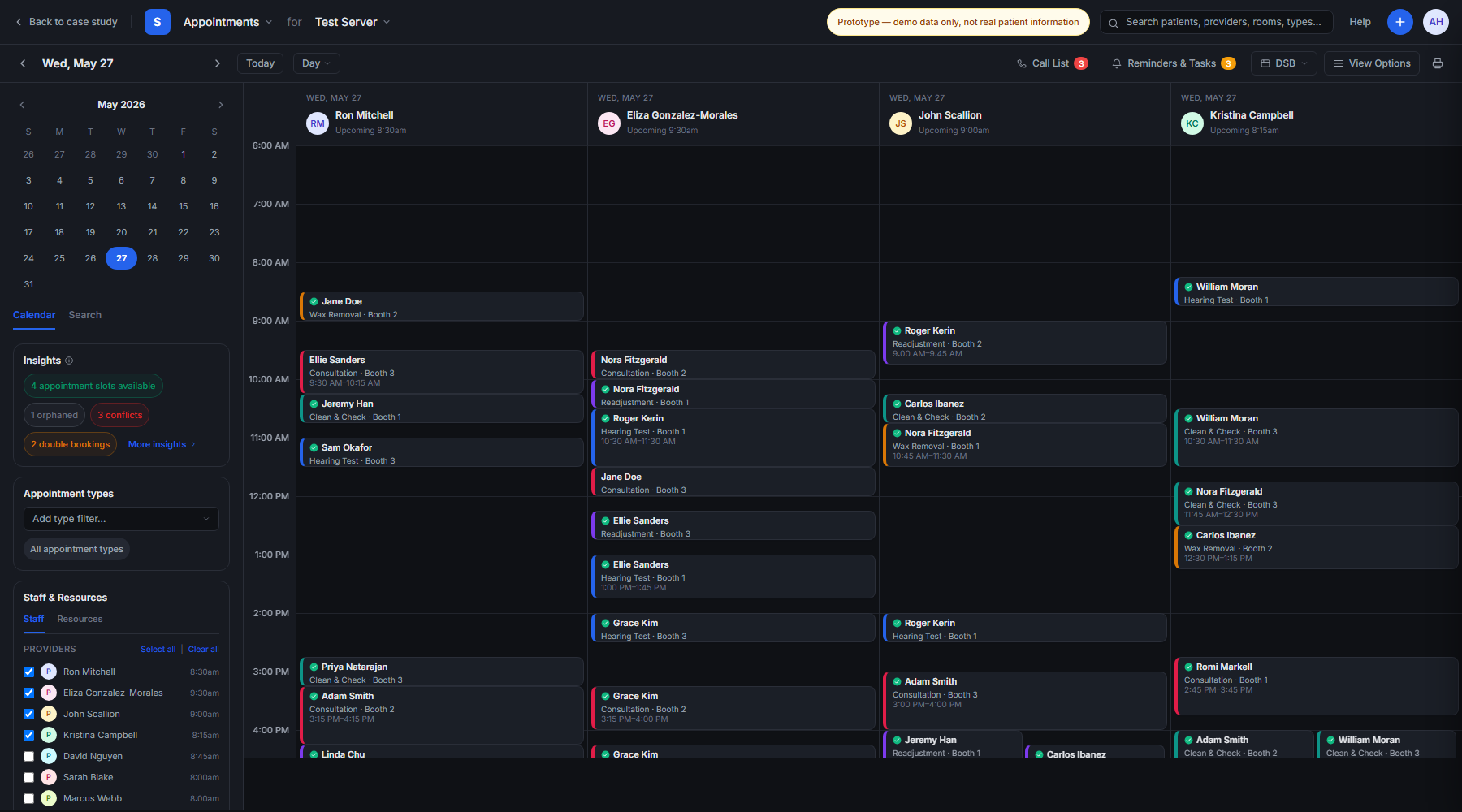 Calendar in the dark theme